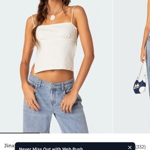 Edikted white backless tank